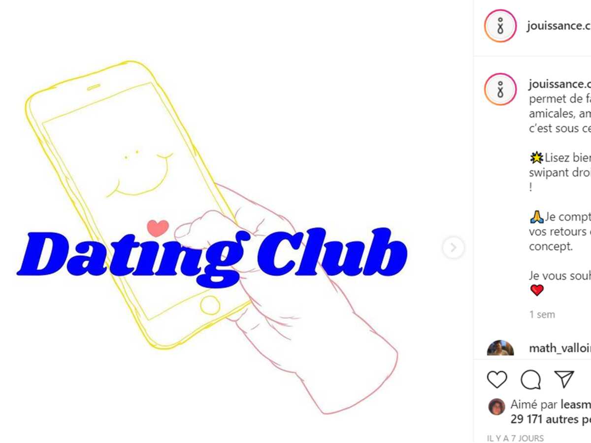 Dating club: le nouveau site de rencontre à la mode est... la page Insta Jouissance Club !